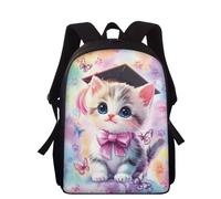 Wnbucioht Adorable Cat Backpack for School Kids Girls Book Bag Small Casual Daypack Preschool Kindergarten Schoolbags Animal Cute Cat Print School Backpack for Little Kids Toddler