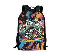 Wnbucioht Cartoon Tractor Backpack for School Little Boys Cute Bookbag 17 Inch Kindergarten Schoolbags Tractor Truck School Backpack for Toddler Children Rucksack Daypack Shoulder Handbags