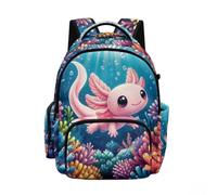 Wnbucioht Cute Axolotl School Backpack for Little Girls Teens 17 Inch