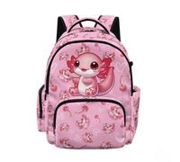 Wnbucioht Little Girls Schoolbag Cute Axolotl Print Backpack for School Kid