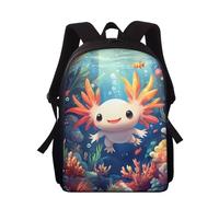 Wnbucioht Ocean Cute Axolotl Backpack for School Girls Kids Bookbag Children Back to School Daypack Kawai Axolot Rucksack Kindergarten Satchel Preschool Book Bags