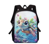 Wnbucioht Ocean Sea Turtle Backpack for Kids School 15 Inch Mini School Backpack Little Boys Girls Cute Schoolbags Kindergarten Rucksack Book Bags Travel Daypack with Side Pocket