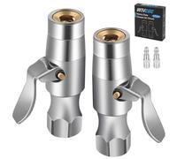 WNCGC Air Chuck, Two Jaws Locking Air Chuck, 1/4" FNPT Closed Flow Lock on Tire Chuck for Tire Inflator Gauge Compressor Accessories, No Leakage