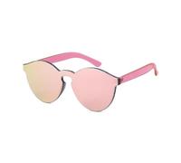 WNCKSQ Candy Color Sunglasses Round Rimless Sunglasses for Women Trendy Transparent Eyewear Vintage Red Purple Blue Green Glass(C13)