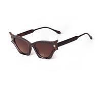 WNCKSQ Cat Eye Frame Modern Vintage Sunglasses Fashion Men Uv400 Shades Sun Glasses for Women(C2)