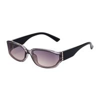 WNCKSQ Curved Surface Rectangle Sunglasses Women Vintage Trendy Eyewear Shades For Ladies Stylish UV400 Protection,C5GrayBrown