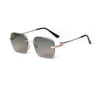 WNCKSQ Diamond Cut Rimless Sunglasses Women Men Gradient Two Colors Uv400 Fashion Sun Glasses for Ladies(C4)