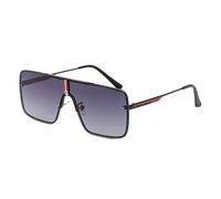 WNCKSQ Fashion Oversized Square Sunglasses For Men Big Frame Metal Frame Sun Glasses Man Retro Shades Eyewear,C2BlackGray