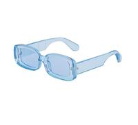 WNCKSQ Fashion Rectangle Sunglasses Women Rectangular Sun Glasses For Men Trendy Small Frame Sunglass Female,C11Blue
