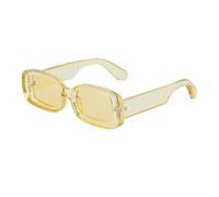 WNCKSQ Fashion Rectangle Sunglasses Women Rectangular Sun Glasses For Men Trendy Small Frame Sunglass Female,C4Yellow