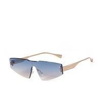 WNCKSQ Fashion Rimless Flat Top Golden Frame Women Sunglasses Uv400 Gradient Green Sun Glasses Female Male(C4)