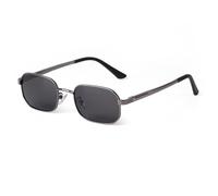 WNCKSQ Fashion Small Rectangle Sunglasses Men Women Trendy Green Square Driving Sun Glasses Metal Frame Eyewear(C3)