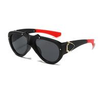 WNCKSQ Fashion Sunglasses Women Men UV400 Gradient Lens Sun Glasses Oversized Retro Pilot Square Big Shades,black