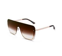 WNCKSQ Fashion Women Men Oversized Sunglasses Vintage Shield Sunglasses UV400,c2 gradient brown,1
