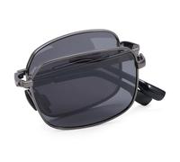 WNCKSQ Folding Sunglasses Men Women Fashion Colorful Mirror Portable Foldable Metal Frame Sunscreen Spectacles Night,C2,1