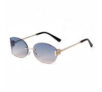 WNCKSQ Gradient Sunglasses Women Uv400 Shades Rimless Sun Glasses for Ladies(C5)