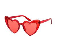 WNCKSQ Heart Shape Sunglasses Women Bling Glitter Crystal Sun Glasses Cute Lady Cateye Shades Love Pink Red Eyewear(C3)