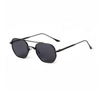 WNCKSQ Hexagon Metal Fashion Sunglasses Women Men Gradient Grey Uv400 Shades Sun Glasses for Female(C3)