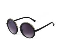 WNCKSQ Metal Round Shades Women Sunglasses Fashion Men Eyeglasses Vintage White Red Sun Glasses Female Men Eyewear Female(C1 black)
