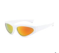 WNCKSQ Outdoor Sport Sunglasses For Women Fashion Cat Eye Sun Glasses Female Cycling Goggle Men In Streetwear Sunglass Unisex,C8WhiteRedFilm