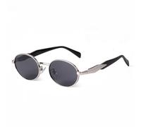 WNCKSQ Oval Retro Metal Sunglasses Women Men Vintage Sun Glasses Uv400 Brown Shades Eyeglasses(C3)