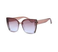 WNCKSQ Oversized Cat Eye Sunglasses Women Big Frame Fashion Square Sun Glasses for Ladies Retro Trendy Cateye Eyewear,Brown Blue,1