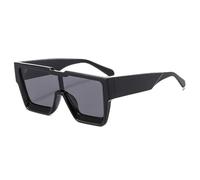 WNCKSQ Oversized One Piece Sqaue Sunglasses Women Fashion Big Frames Sun Glasses For Men Eyeglasses Ladies Eyewear UV400,C1Black,Black,1