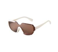 WNCKSQ Oversized Rimless Sunglasses Women Fashion Rivets One Piece Green Lens Sun Glasses Vintage Shades Goggles Eyewear Uv400(C1)