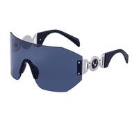 WNCKSQ Oversized Shield Sunglasses Women Fashion Irregular Sun Glasses For Men Rimless Steampunk Sunglass,C2BlackSilverGray,1