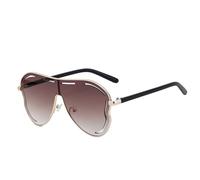 WNCKSQ Oversized Square Shield Sunglasses Women Big Frame Butterfly One-Piece Sun Glasses For Ladies Eyewear UV400,DoubleBrown