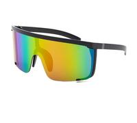 WNCKSQ Oversized Square Sports Sunglasses Women Men Fashion Rectangle Sun Glasses For Male One Piece Shades Eyewear,C13 Black Color,1