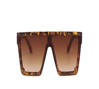 WNCKSQ Oversized Square Sunglasses Women Vintage Big Frame Fashion Men Sun Glasses Gradient Tortoiseshell Flat Top Shades Uv400(C4)