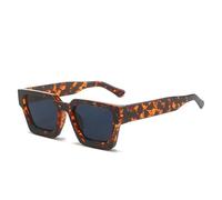 WNCKSQ Pink Square Sunglasses Sun Glasses Retro Trendy Shades Uv400 Unisex Women Glasses Eyewear(C2)