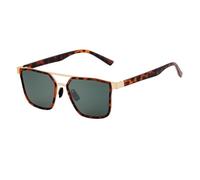 WNCKSQ Polarized Vintage Square Sunglasses Men Double Beam Sun Glasses For Male Metal Frame Shades Outdoor Eyewear,C6DemiGreen