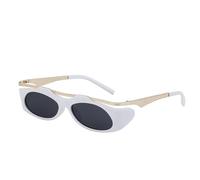 WNCKSQ Punk Small Frame Oval Women Sunglasses Trendy Vintage Square Goggles Sun Glasses For Ladies Eyewear,C7WhiteGoldGray
