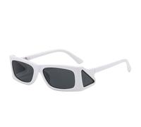 WNCKSQ Punk Small Rectangle Goggle Sunglasses Women In Fashion Trendy Mask Sunglass Shield Shades For Male UV400,C4WhiteGray