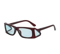 WNCKSQ Punk Small Rectangle Goggle Sunglasses Women In Fashion Trendy Mask Sunglass Shield Shades For Male UV400,C7RedGreen