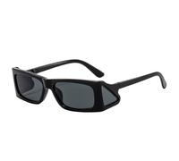 WNCKSQ Punk Small Rectangle Goggle Sunglasses Women In Fashion Trendy Mask Sunglass Shield Shades For Male UV400,C1BlackGray