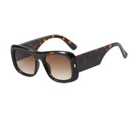 WNCKSQ Rectangle Retro Sunglasses For Men Women Trendy Punk Shades Classic Square Outdoor Eyewear UV400,DemiBrown
