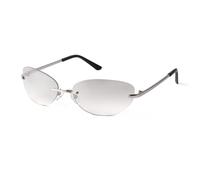 WNCKSQ Rectangle Rimless Round Sun Glasses Fashion Trendy Vintage Sun Protection Sunglasses for Unisex(C7 Light Browe)