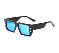 WNCKSQ Rectangle Sunglasses Women Men Trendy Retro Polarized Driving Glasses Vintage Fashion Narrow Square Frame,c2 blue,1