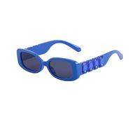 WNCKSQ Rectangular Sunglasses Women Fashion Rectangle Sun Glasses For Men Small Frame Square Sunglass Diamond Temples,C6Blue