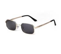 WNCKSQ Retro Narrow Polarized Rectangle Sunglasses 90s Vintage Trendy Small Frame Tinted Sunnies Square Hip Hop Sun Glasses(C4 GOLD GREY)