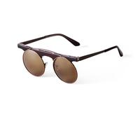 WNCKSQ Retro Small Round Frame Women Sunglasses Fashion Funny Hip Hop Brown Mirror One Piece Metal Ladies Glasses(C29 tea)
