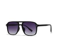 WNCKSQ Retro Square Double Bridge Sunglasses Style Street Style Sunglasses(Gradient Gray)