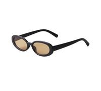 WNCKSQ Retro Vintage Small Oval Sunglasses Women Fashion Orange Leopard Oval Sun Glasses Shades Uv400(C6)