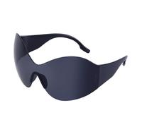 WNCKSQ Rimless Butterfly Sunglasses Women Men Streetwear Sun Glasses for Female Oversized Punk Sunglass Male Sports Goggle Unisex,C1 Black Gray,1