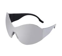 WNCKSQ Rimless Butterfly Sunglasses Women Men Streetwear Sun Glasses for Female Oversized Punk Sunglass Male Sports Goggle Unisex,C3 Silver,1