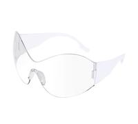 WNCKSQ Rimless Butterfly Sunglasses Women Men Streetwear Sun Glasses for Female Oversized Punk Sunglass Male Sports Goggle Unisex,C2 Transparent,1