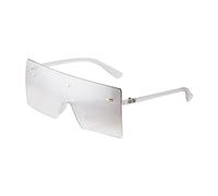 WNCKSQ Rimless Oversized Square Sunglasses Fashion Women Shades Uv400 Vintage Flat Top One Piece Gradient Lens Sun Glasses(C7)